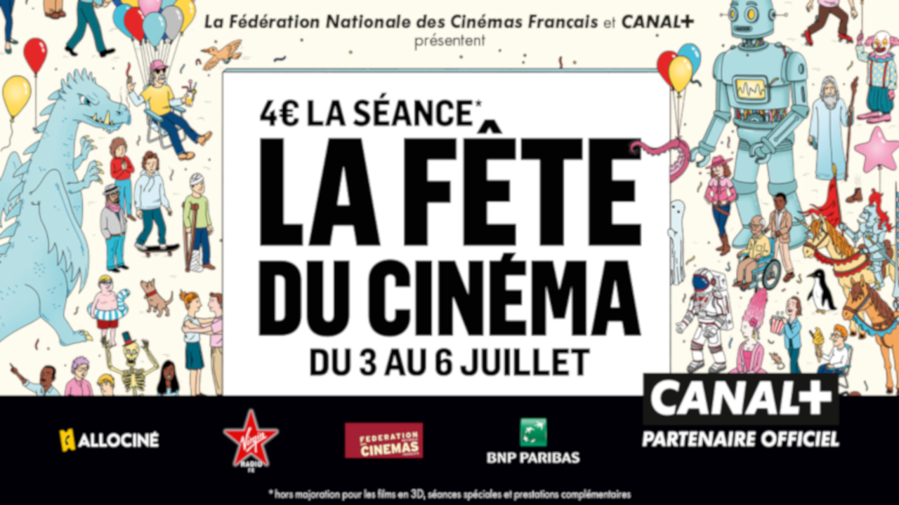 You are currently viewing Fête du cinéma – 4€ la place – du 3 au 6 juillet