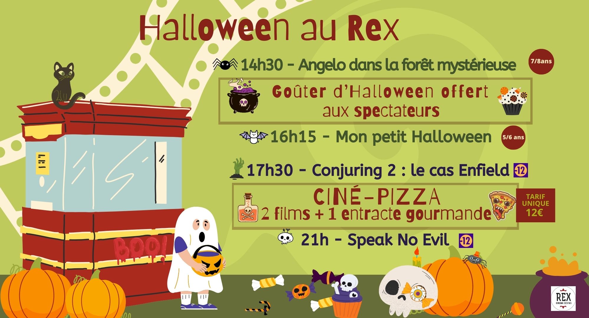 Lire la suite à propos de l’article [Le Rex fête Halloween !] JEUDI 31 OCTOBRE