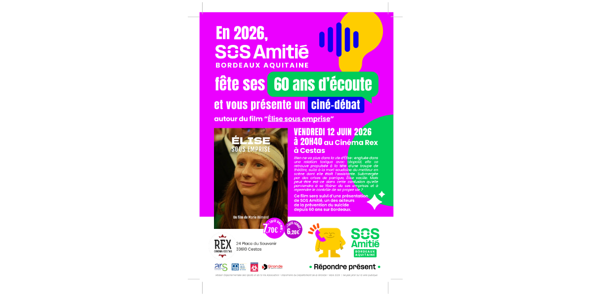 You are currently viewing Elise sous emprise – VENDREDI 12 JUIN – 20H40 +Rencontre avec l&rsquo;association S.O.S Amitiés